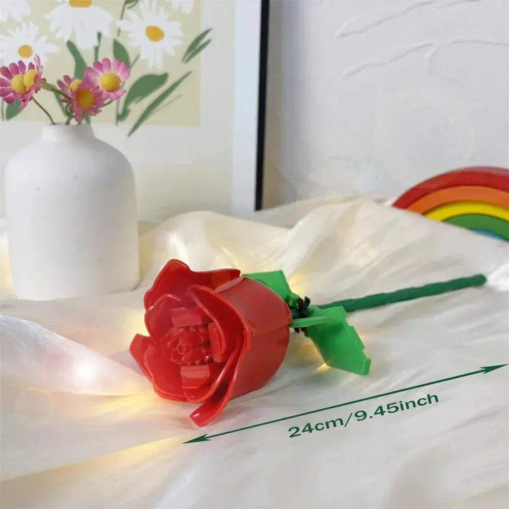 Premium DIY Flower Bouquet Building Blocks Kit With Violet And Tulip 3D Eternal Love Gift For Flower Lovers - ToylandEU