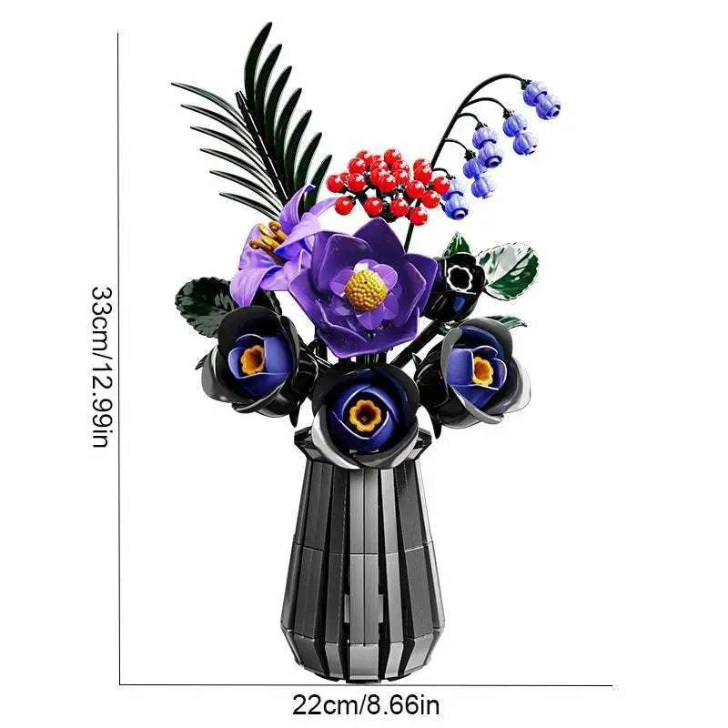  Premium Rose Bouquet DIY Building Blocks CE Toyland EU -  ToylandEU™