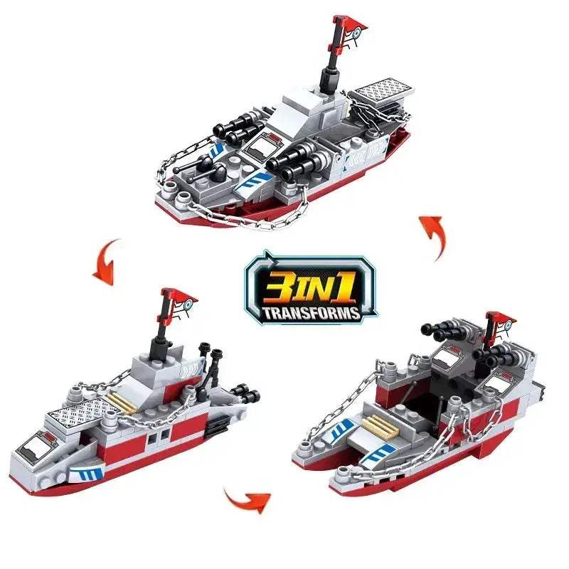 Premium Educational Building Blocks Navy Warships Set Over 1000 Pieces For Boys And Kids - ToylandEU