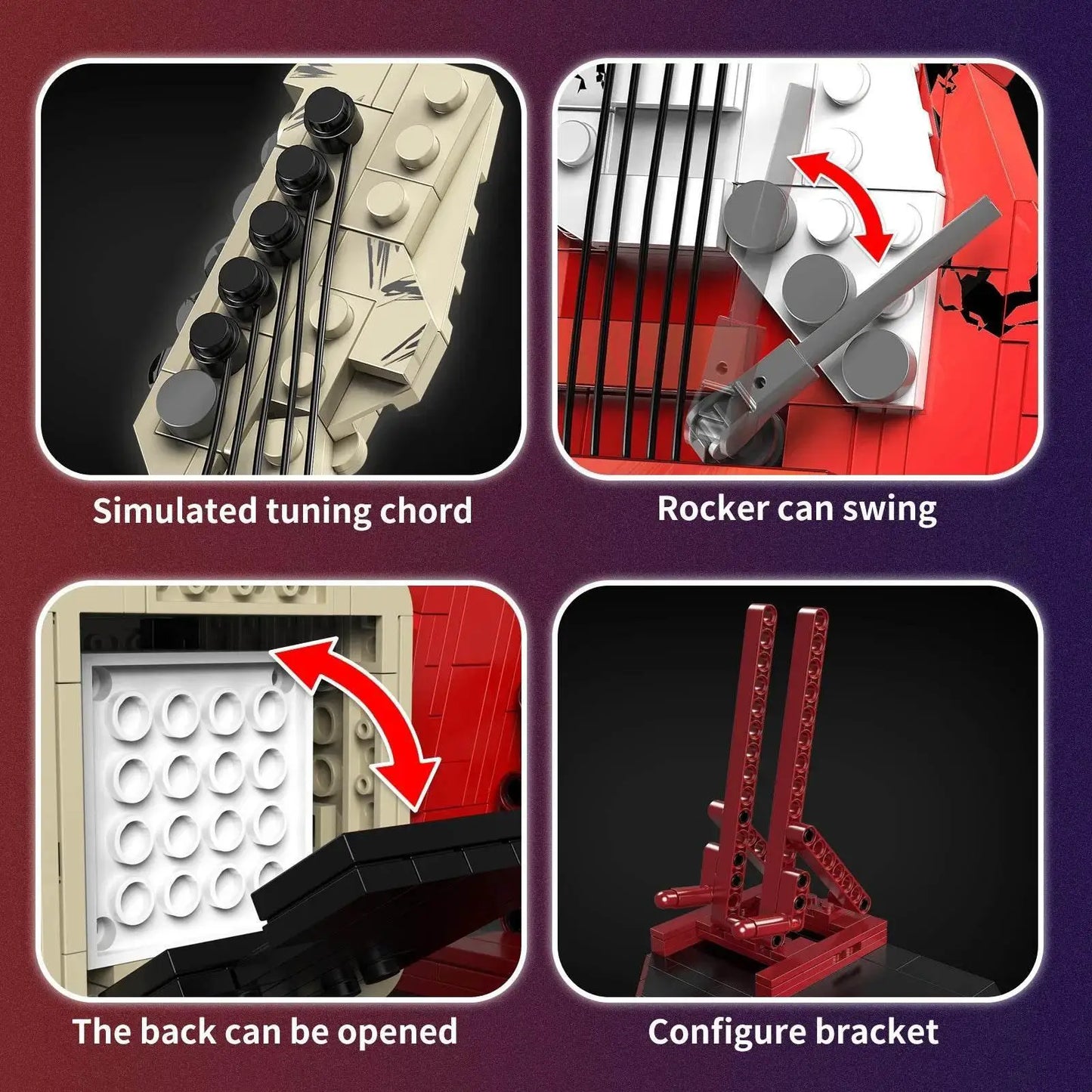 Premium Guitar Building Blocks Toy Bluetooth For Kids - ToylandEU