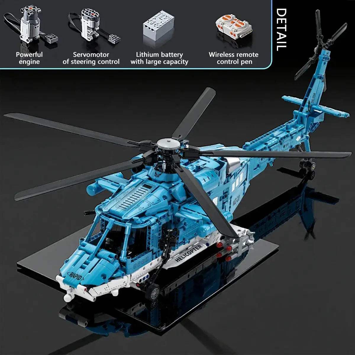 Premium Lego Compatible 1711 Piece Attack Helicopter Building Blocks Kit For Children Gifts - ToylandEU