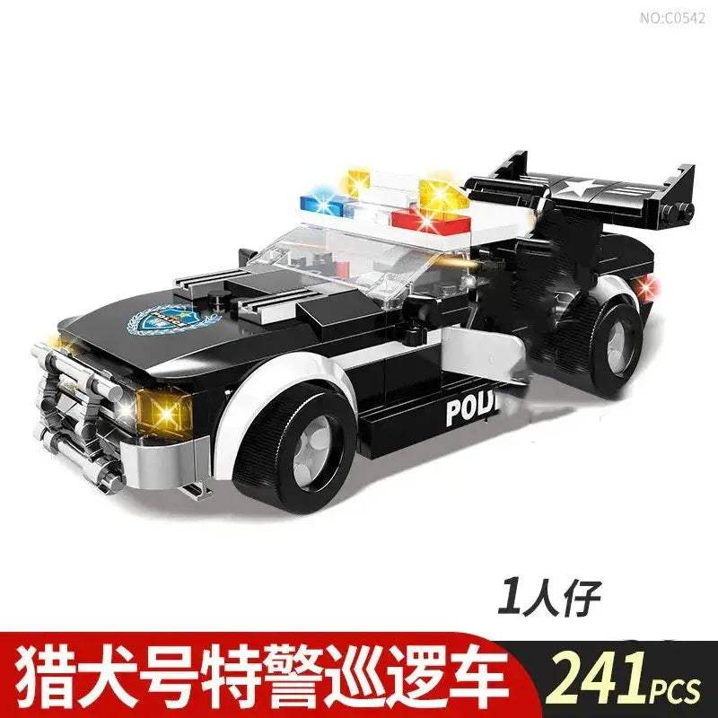 Premium Lego Compatible Building Blocks Set Multi Vehicle City Police Station Bus Car Helicopter Army Trucks For Kids - ToylandEU