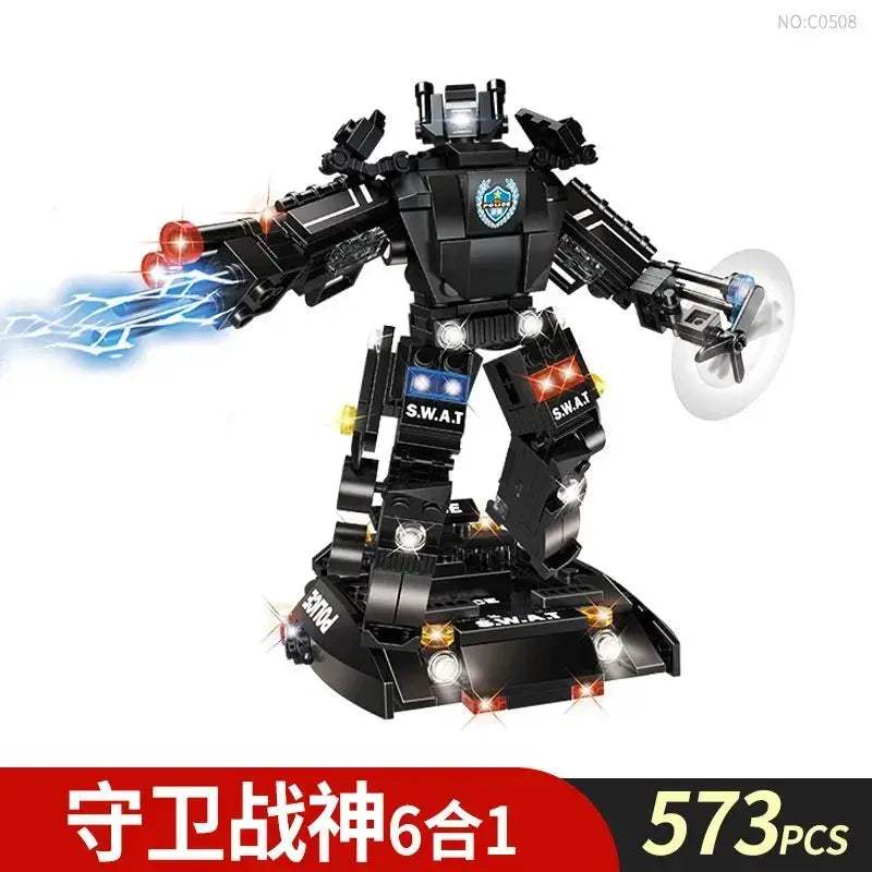 Premium Lego Compatible Building Blocks Set Multi Vehicle City Police Station Bus Car Helicopter Army Trucks For Kids - ToylandEU