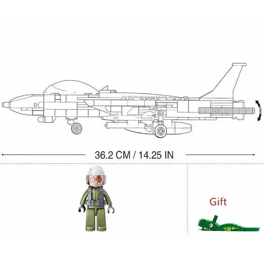Premium Lego Compatible F14 Tomcat Fighter Educational Building Blocks For Boys And Girls - ToylandEU