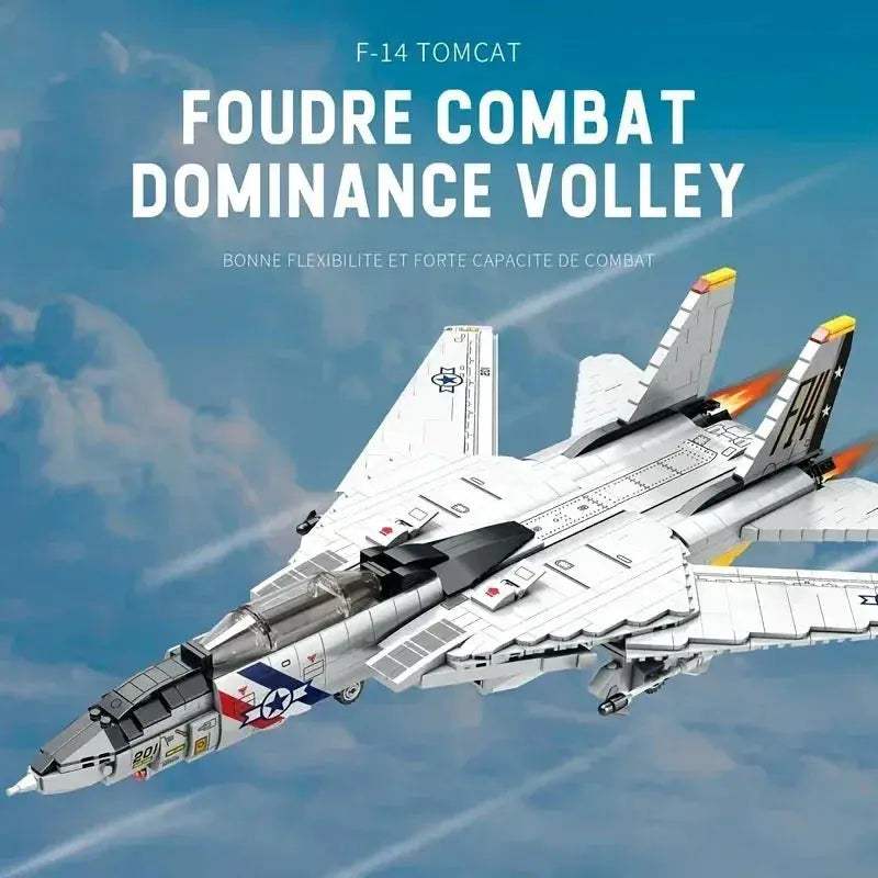 Premium Military Building Blocks F14 Tomcat Carrier Base Model 1600Pcs For Kids And Adults - ToylandEU