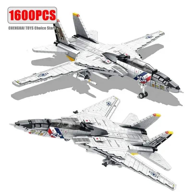 Premium Military Building Blocks F14 Tomcat Carrier Base Model 1600Pcs For Kids And Adults - ToylandEU