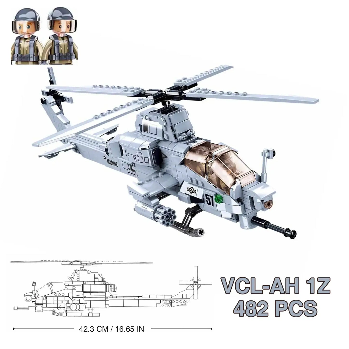 Premium Military Building Blocks Lego Compatible Ka 52 Mi 24 Stryker Helicopters Set For Kids - ToylandEU