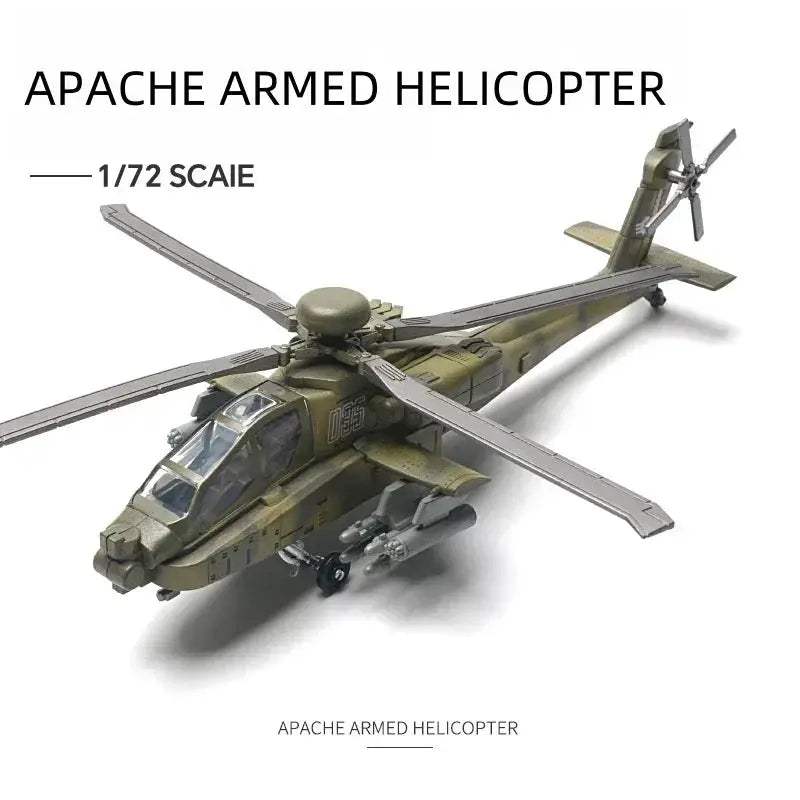 Premium Military Building Blocks Set 1 72 Scale AH 64 Apache Model Self Locking Bricks For Boys - ToylandEU