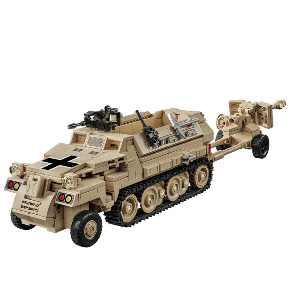 Premium Military Model Building Blocks Kit SdKfz 234 Heavy Armored Vehicle For Kids And History Enthusiasts - ToylandEU