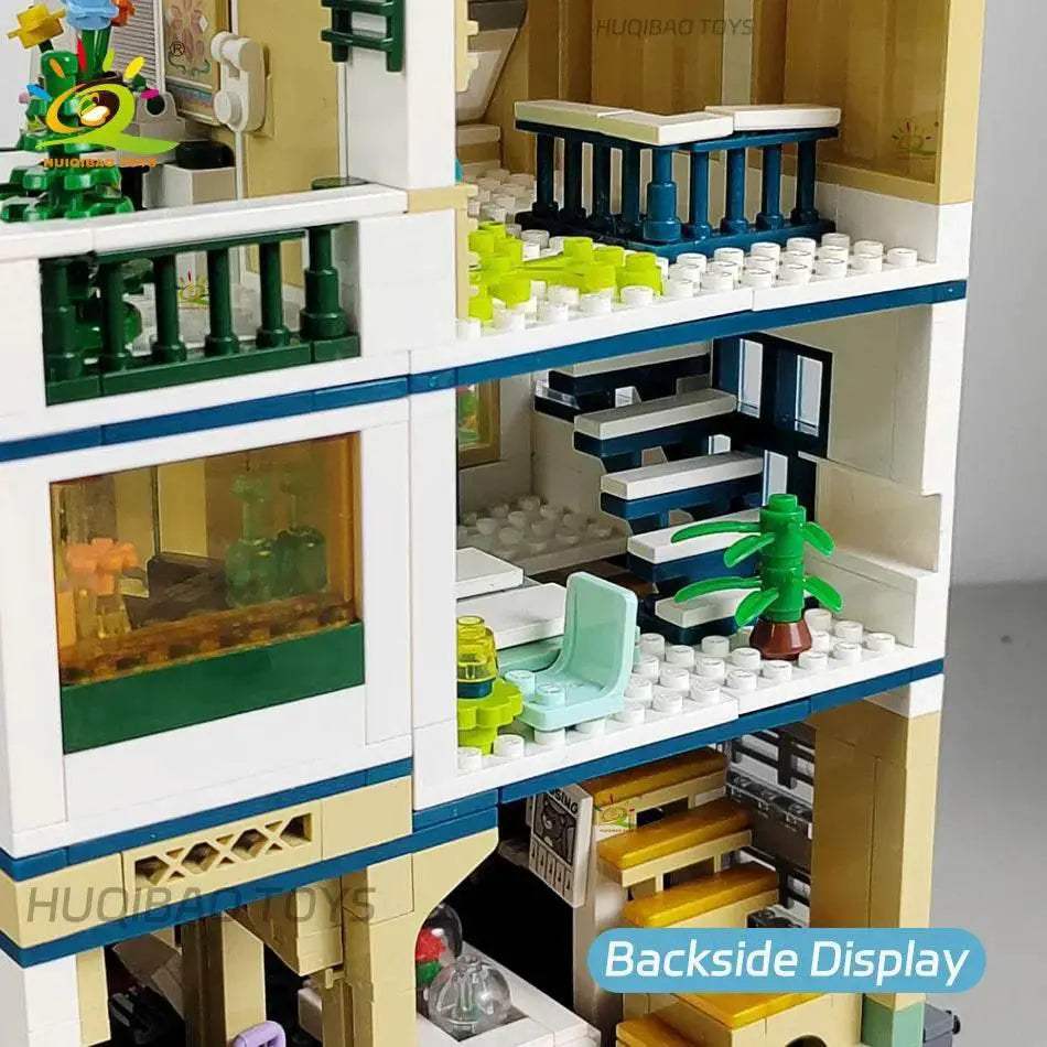 Premium Mini Garden Hotel Model Building Blocks Set with Detailed City Street Design for Creative Children and Adults - ToylandEU
