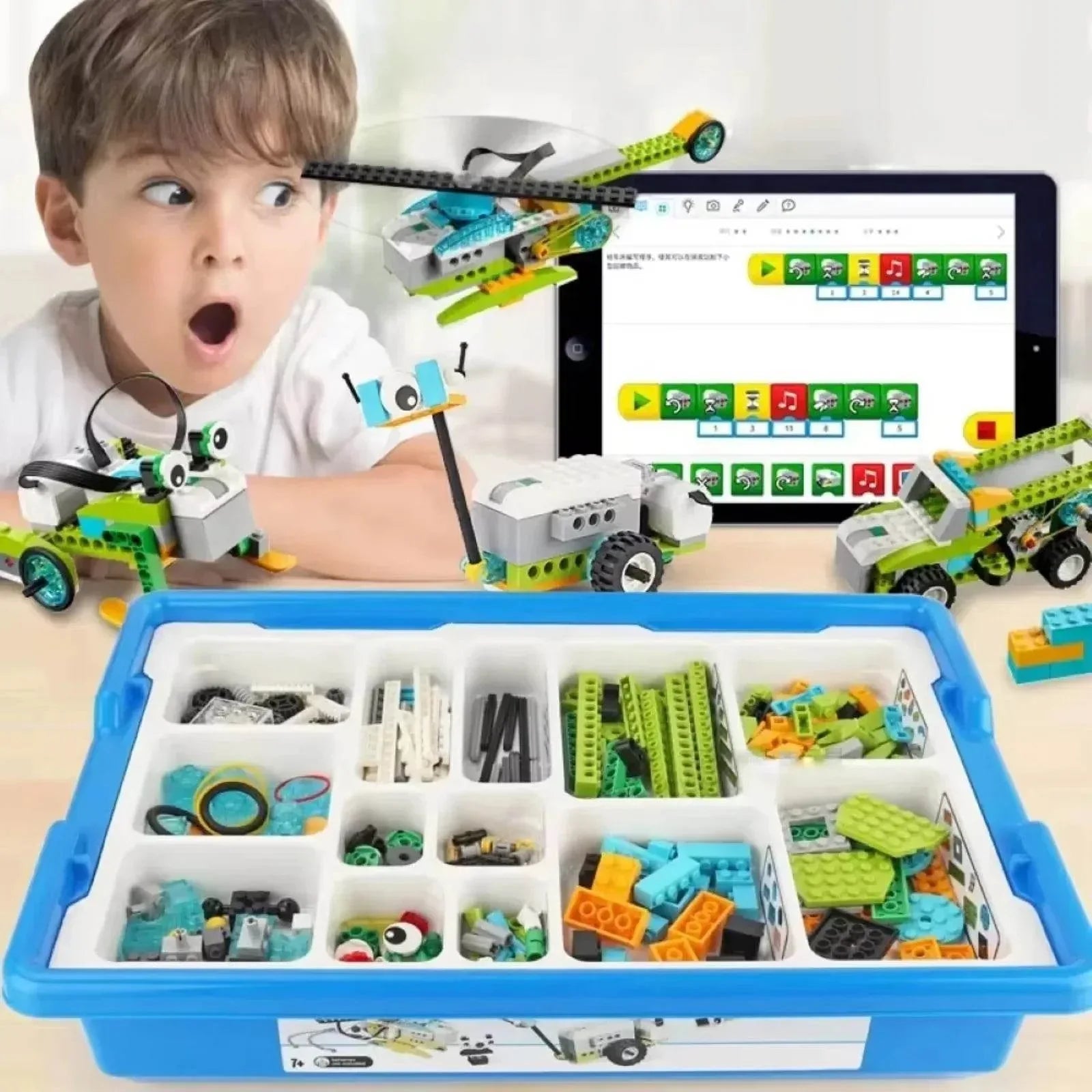 Premium STEM Educational Building Blocks Kit 280 Pieces with Electronic Sensors for Aspiring Young Programmers - ToylandEU