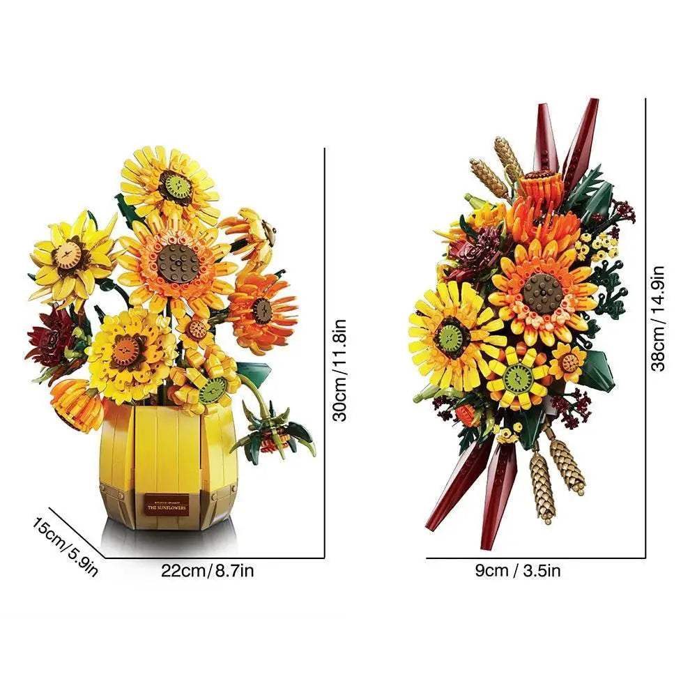  Romantic Sunflower Building Blocks Set Toyland EU -  ToylandEU™