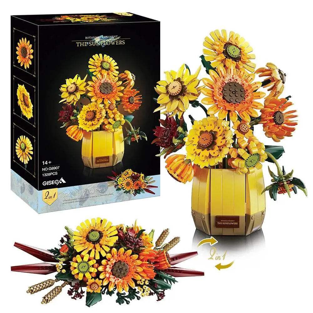  Romantic Sunflower Building Blocks Set Toyland EU -  ToylandEU™