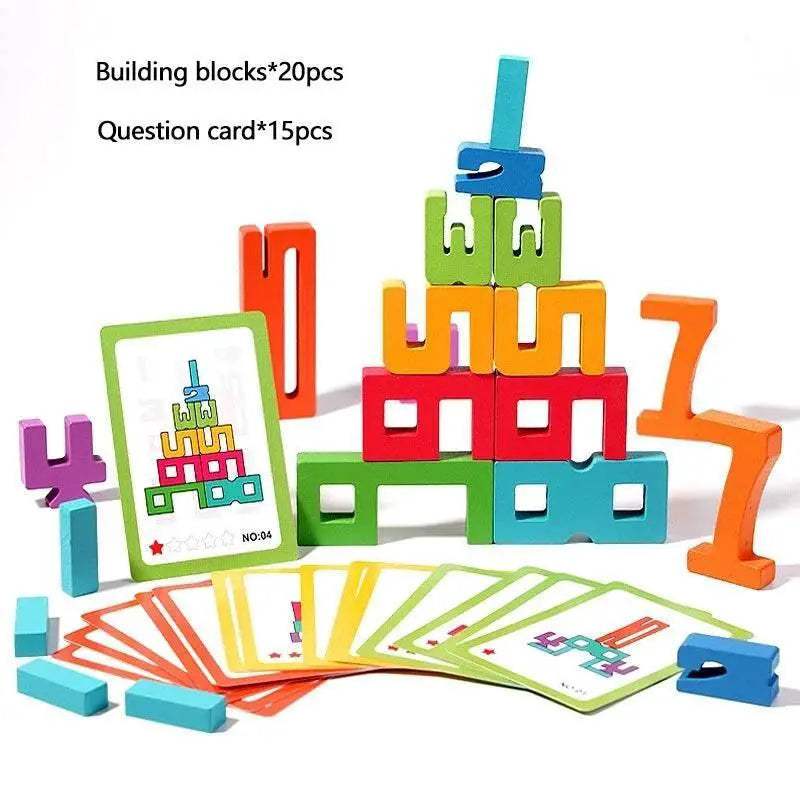 Premium Wooden Stacking Building Blocks Creative Puzzle Educational Toy for Children - ToylandEU