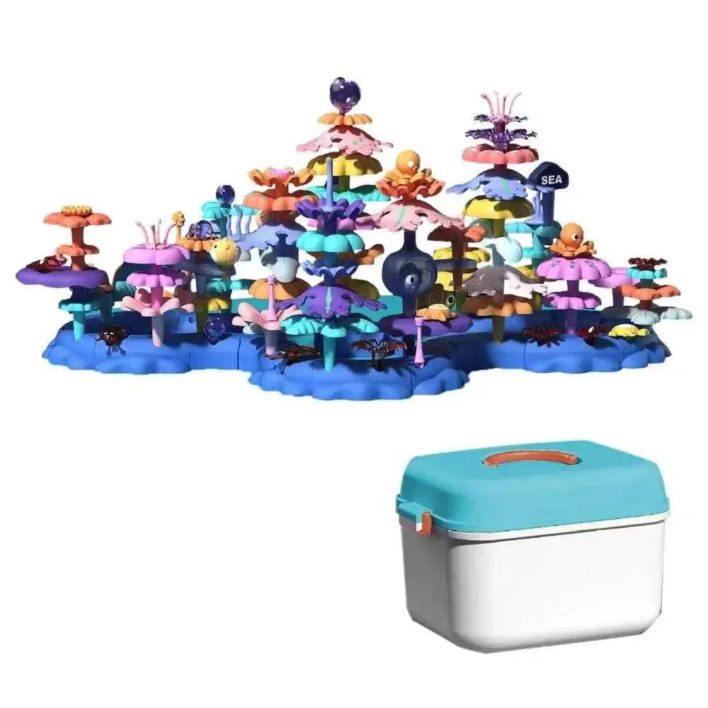 STEM Flower Garden Building Blocks Set - Montessori Learning Fun for Kids - ToylandEU