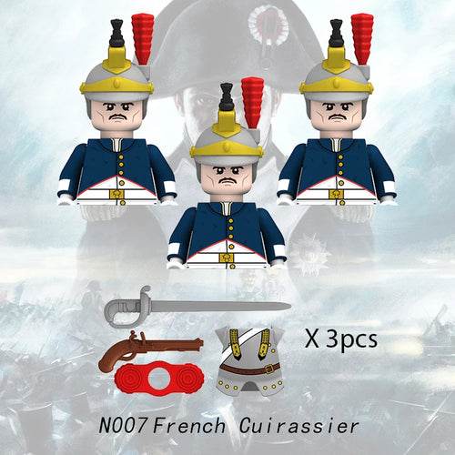 MOC Prussian Soldiers Building Block Set - Medieval Military Figures (3 pcs) Building Bricks MOC - ToylandEU