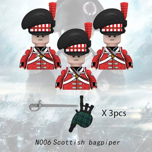 MOC Prussian Soldiers Building Block Set - Medieval Military Figures (3 pcs) Building Bricks MOC - ToylandEU