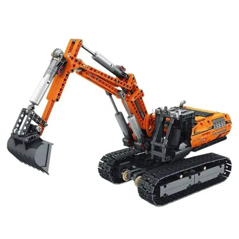RC Excavator Building Blocks Kit Realistic Remote Control - ToylandEU
