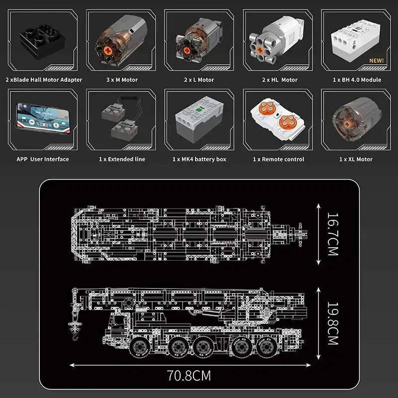  MOC RC Remote Control Crane Building Blocks For Adults -  ToylandEU™