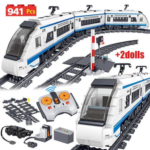 MOC RC Remote Control Electric Train Building Block Set - 941 Pieces Fun! Building Bricks MOC - ToylandEU