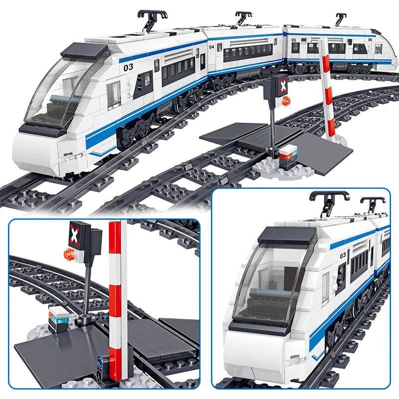 MOC RC Remote Control Electric Train Building Block Set - 941 Pieces Fun! Building Bricks MOC - ToylandEU