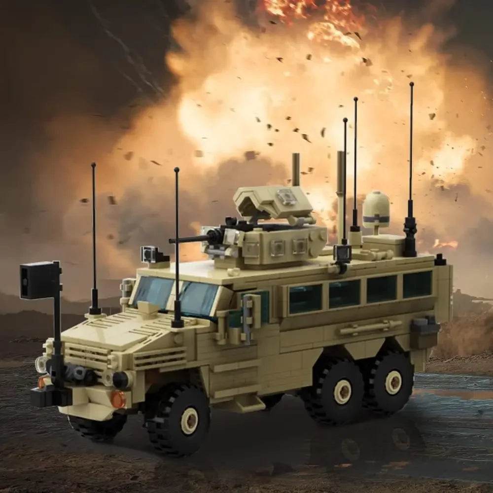 MOC RG-33L Cat.2 MRAP Building Blocks Military Vehicle Building Bricks MOC - ToylandEU