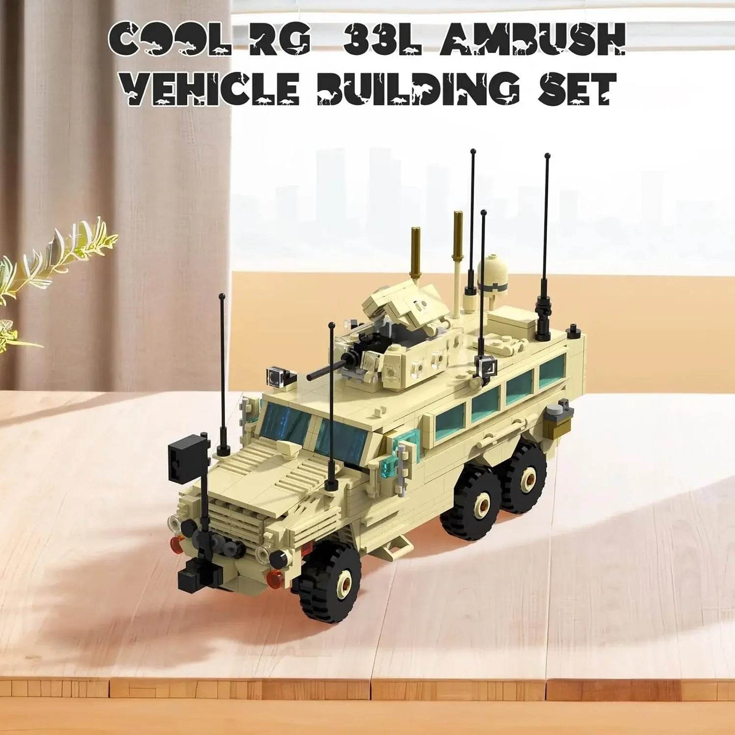 MOC RG-33L Cat.2 MRAP Building Blocks Military Vehicle Building Bricks MOC - ToylandEU
