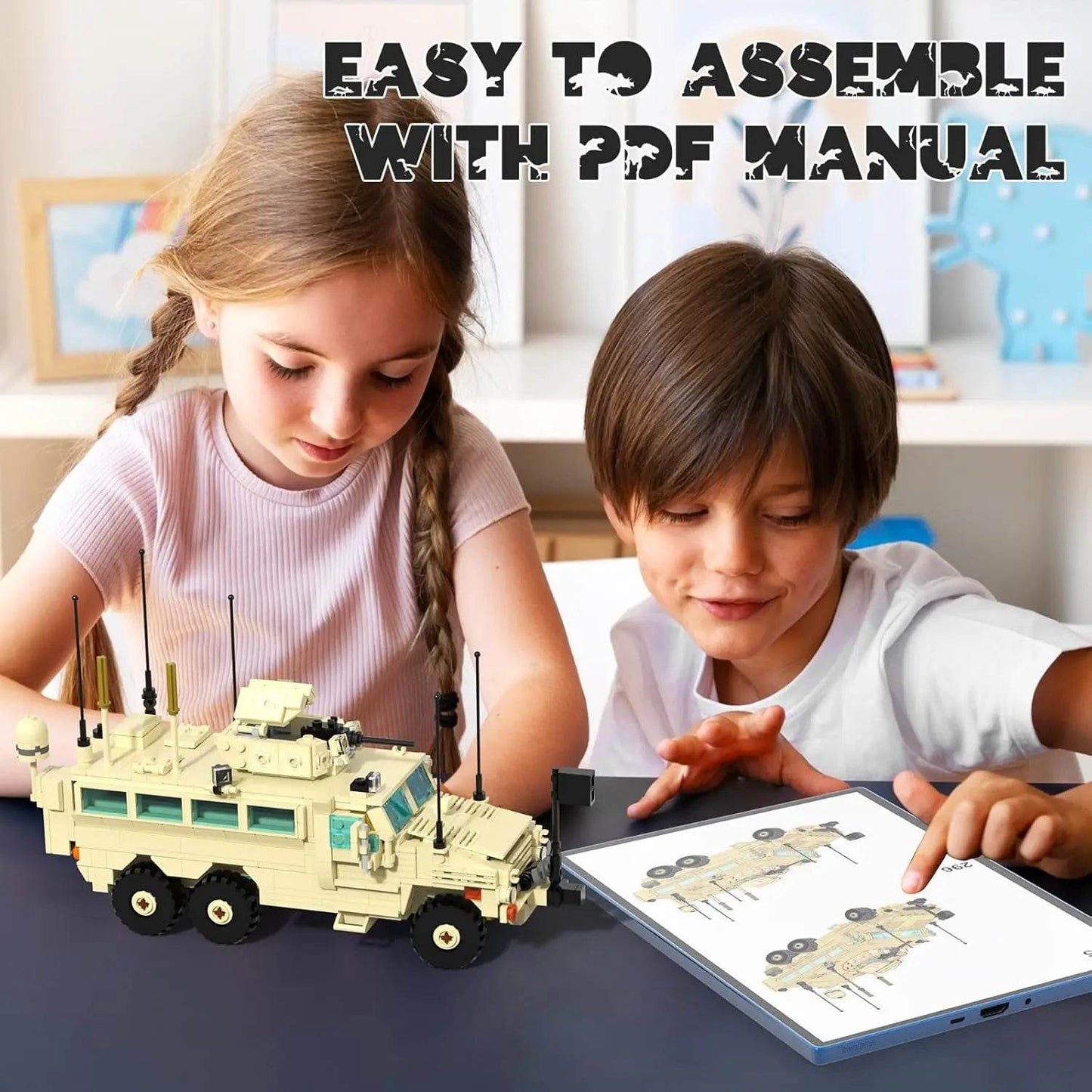 MOC RG-33L Cat.2 MRAP Building Blocks Military Vehicle Building Bricks MOC - ToylandEU