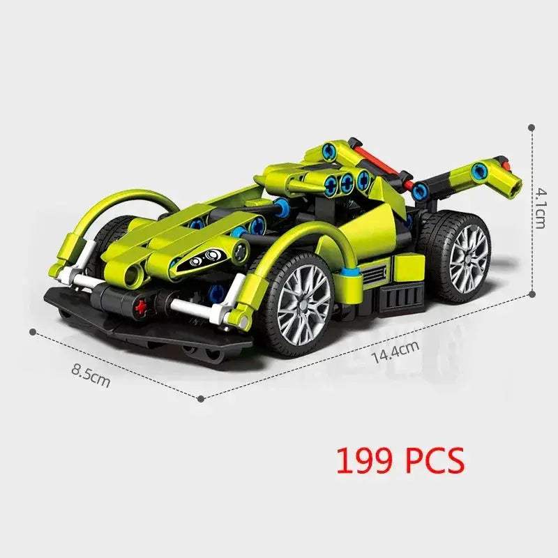 MOC Racing Car Lego Compatible Building Blocks Set For Kids - ToylandEU