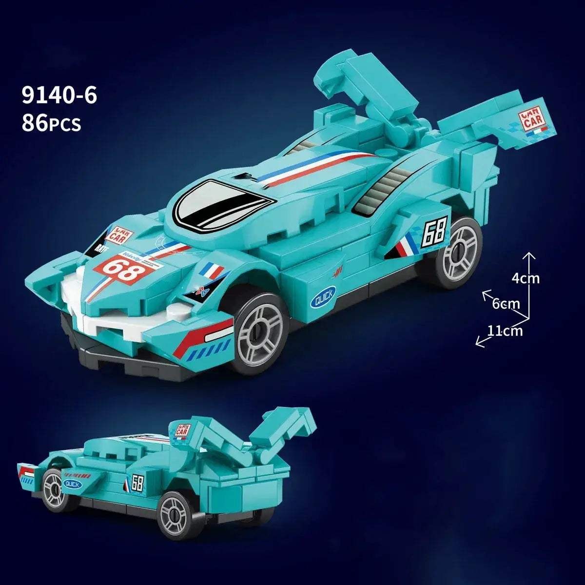 MOC Racing Car Lego Compatible Building Blocks Set For Kids - ToylandEU