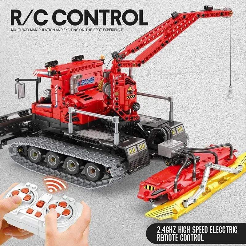 MOC Realistic Remote Control Snow Groomer Building Blocks Vehicle For Kids - ToylandEU