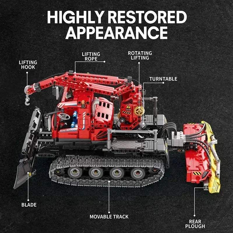 MOC Realistic Remote Control Snow Groomer Building Blocks Vehicle For Kids - ToylandEU