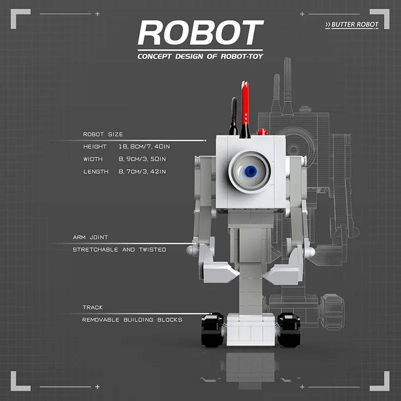MOC Ricked Ship Figure Butter Robot Spaceship Building Block Set Building Bricks MOC - ToylandEU