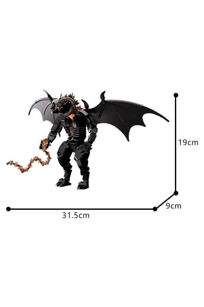 MOC Rings Movie Figure Balrog Model Building Blocks DIY Building Bricks MOC - ToylandEU