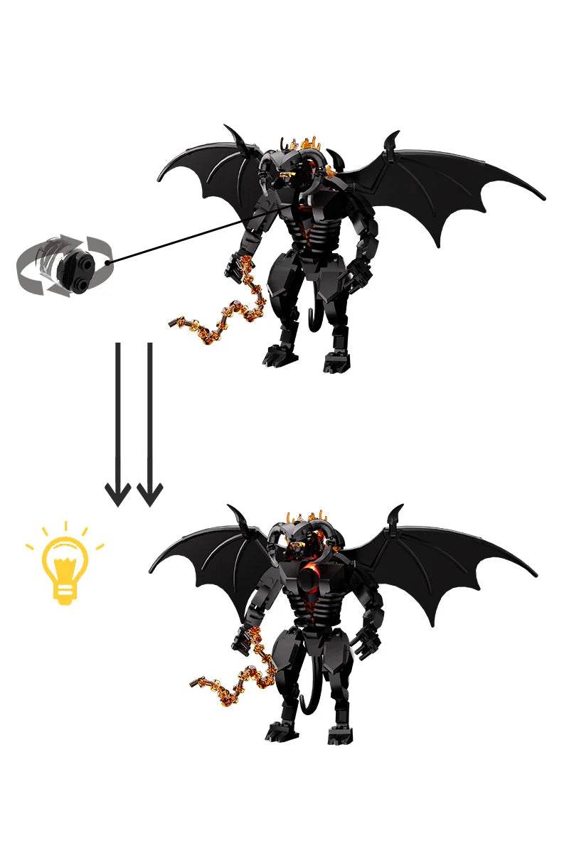 MOC Rings Movie Figure Balrog Model Building Blocks DIY Building Bricks MOC - ToylandEU
