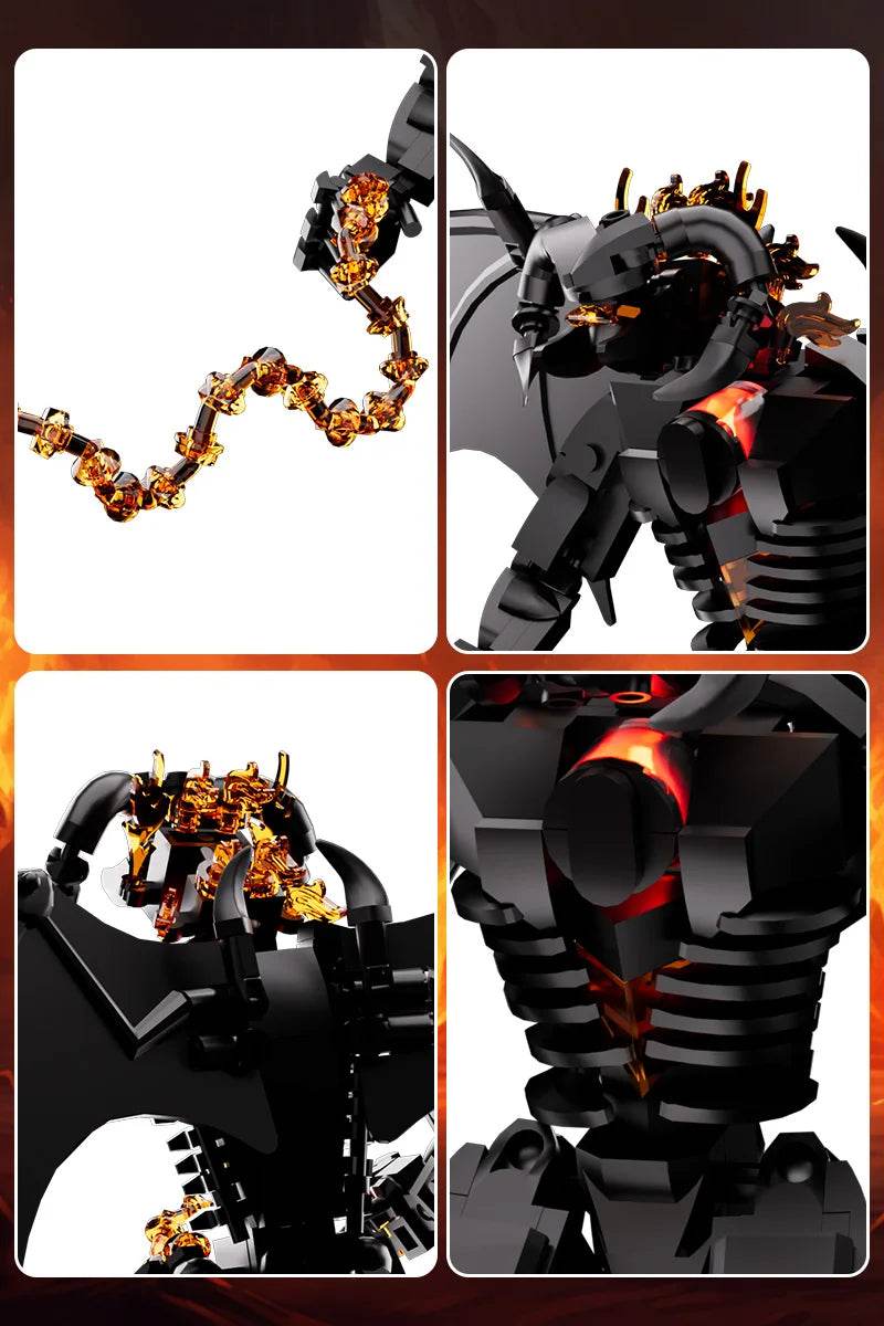 MOC Rings Movie Figure Balrog Model Building Blocks DIY Building Bricks MOC - ToylandEU