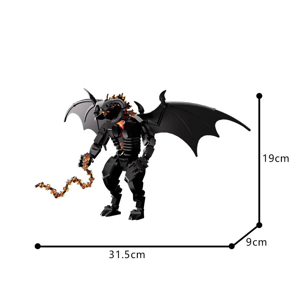MOC Rings Movie Figure Balrog Model Building Blocks DIY Building Bricks MOC - ToylandEU