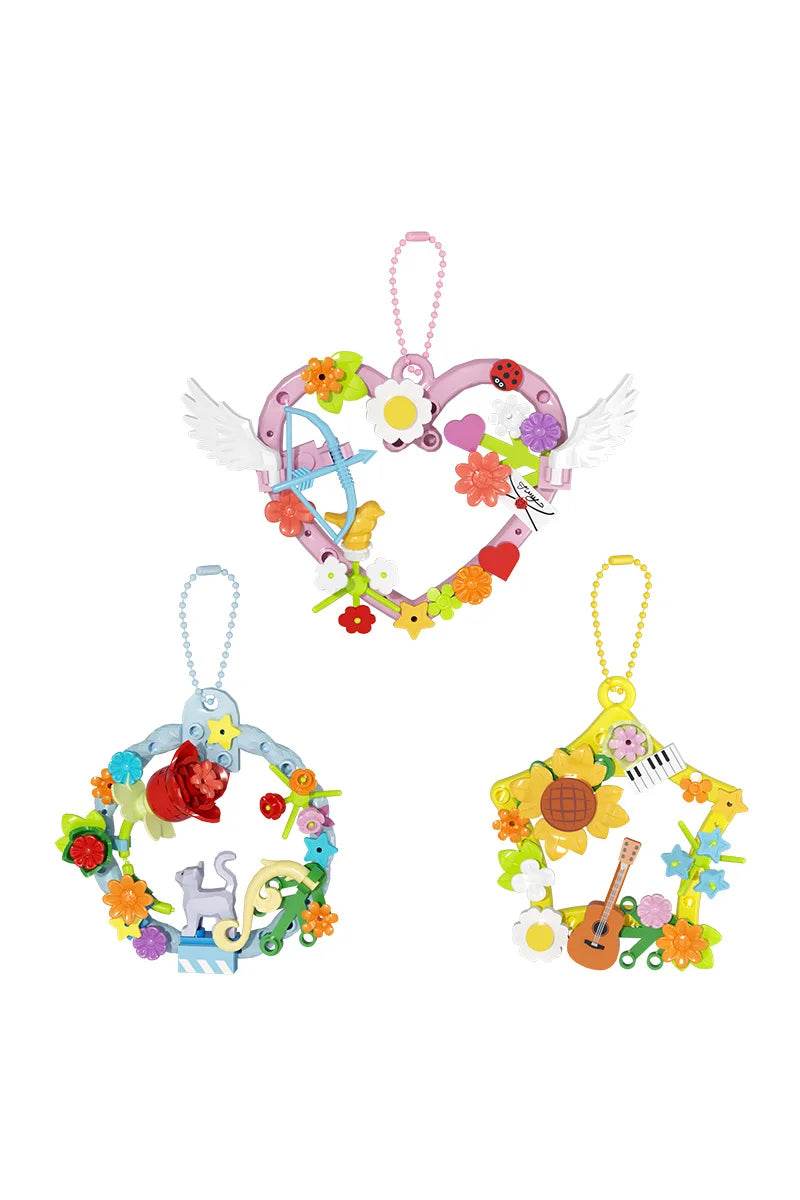 MOC Romantic Garland Building Blocks Set Cupid Rose Sunflower Building Bricks MOC - ToylandEU