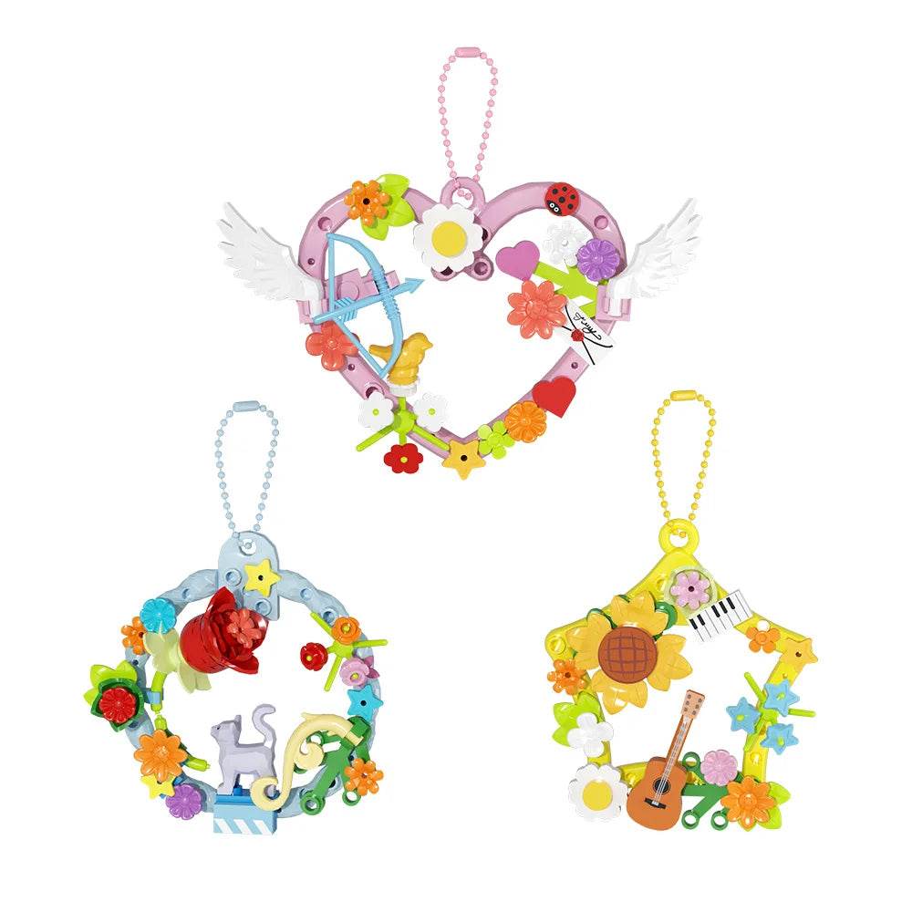 MOC Romantic Garland Building Blocks Set Cupid Rose Sunflower Building Bricks MOC - ToylandEU