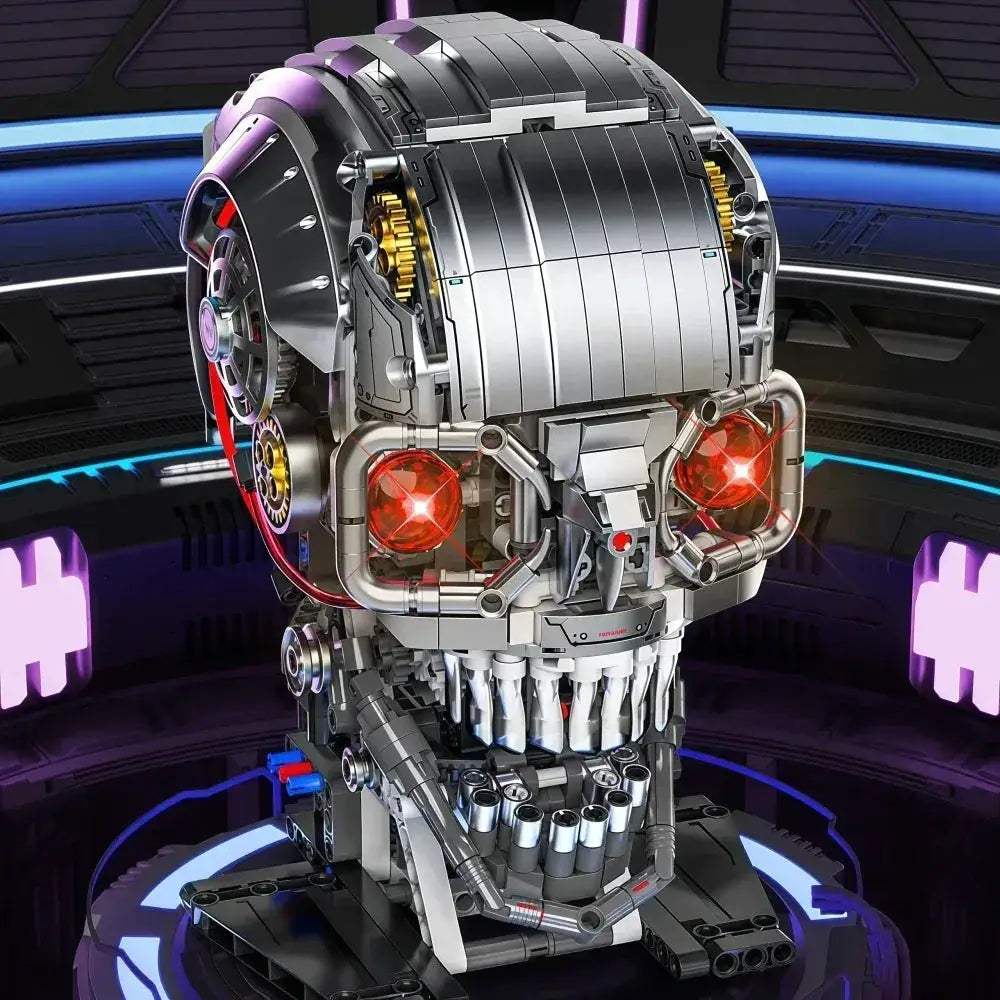 STEM Building Blocks Mechanical Skull Educational Desktop Ornament - ToylandEU