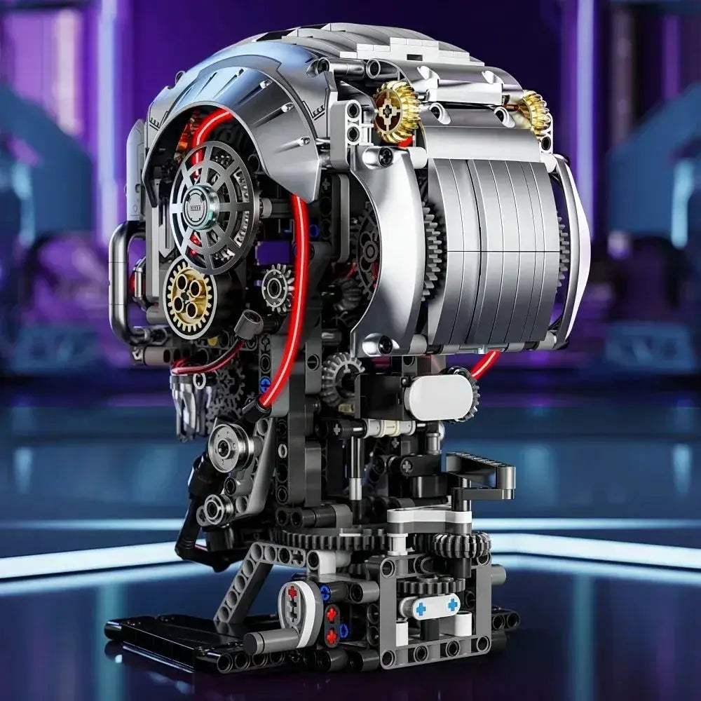 STEM Building Blocks Mechanical Skull Educational Desktop Ornament - ToylandEU