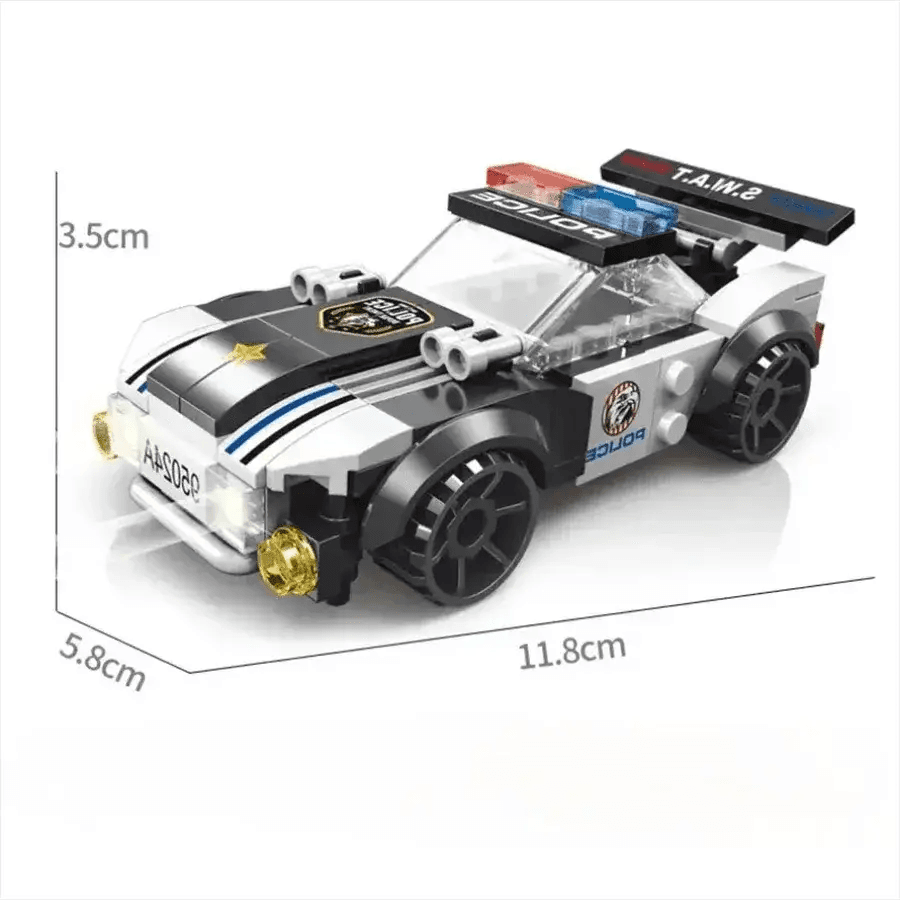 SWAT City Police Plane Building Blocks Dual-Rotor Helicopter Kits - ToylandEU