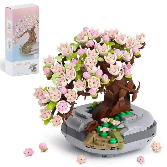 Sakura Potted Bouquet Building Blocks Plant Bonsai Model Toys - ToylandEU