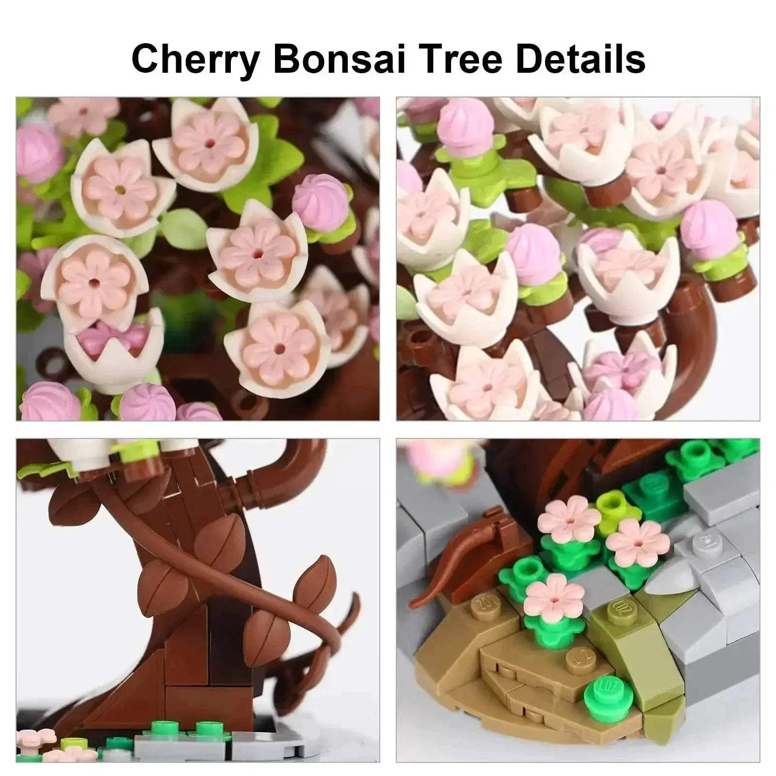 Sakura Potted Bouquet Building Blocks Plant Bonsai Model Toys - ToylandEU