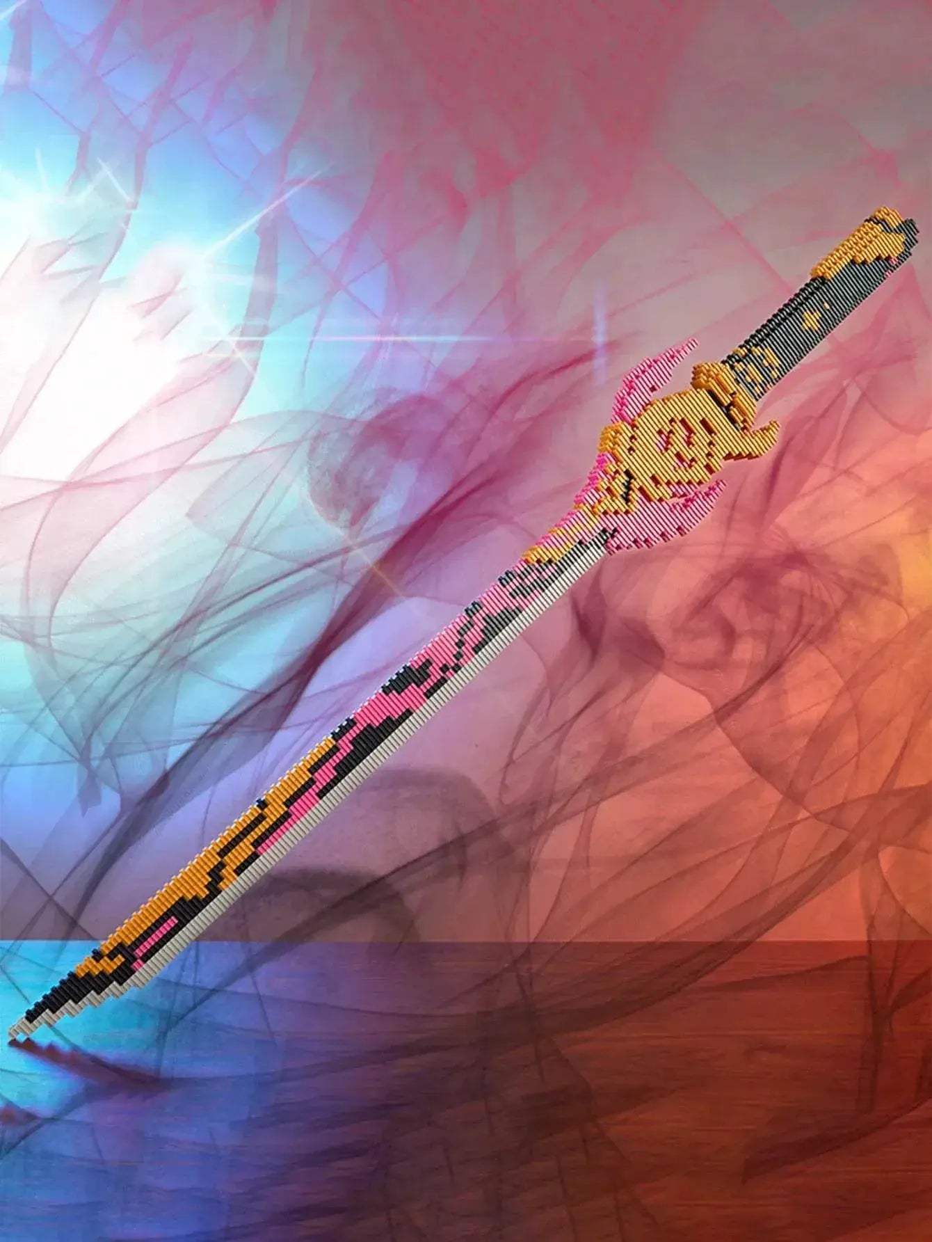 Samurai Sword Building Blocks Anime Ninja Weapon Model Assembly Bricks Boys Toy Idea Desktop Decoration - ToylandEU