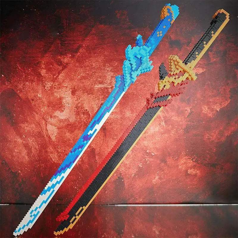 Samurai Sword Building Blocks Anime Ninja Weapon Model Assembly Bricks Boys Toy Idea - ToylandEU