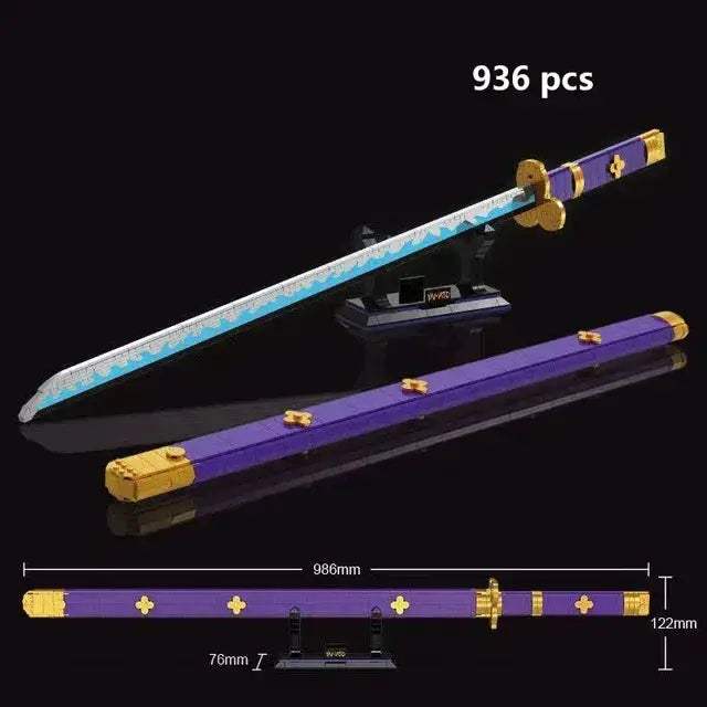Samurai Sword Building Blocks Kit for Collectors and Adults - ToylandEU