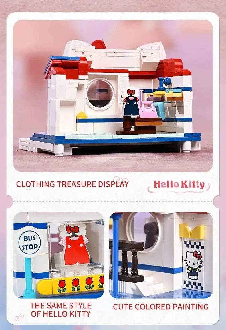 Sanrio Assembled Toy Building Blocks Hello Kitty Kuromi Cinnamoroll My Melody Model Bricks - ToylandEU