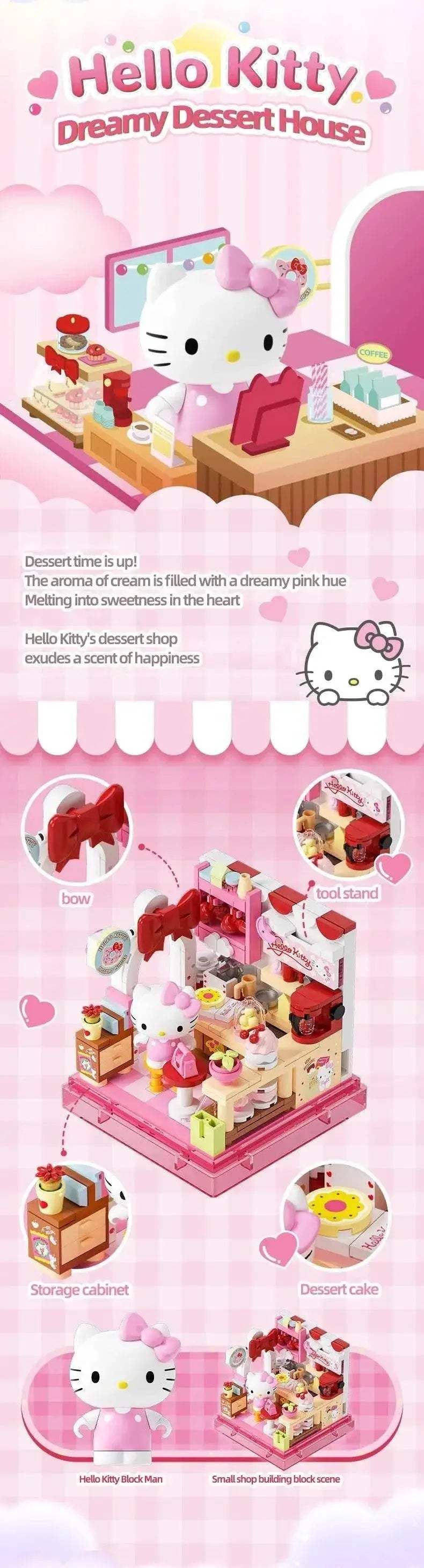 Sanrio Building Blocks Hellokitty Kuromi Bakery Ocean Restaurant - ToylandEU