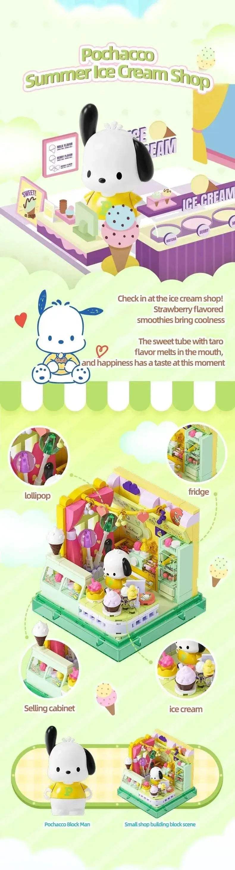 Sanrio Building Blocks Hellokitty Kuromi Bakery Ocean Restaurant - ToylandEU